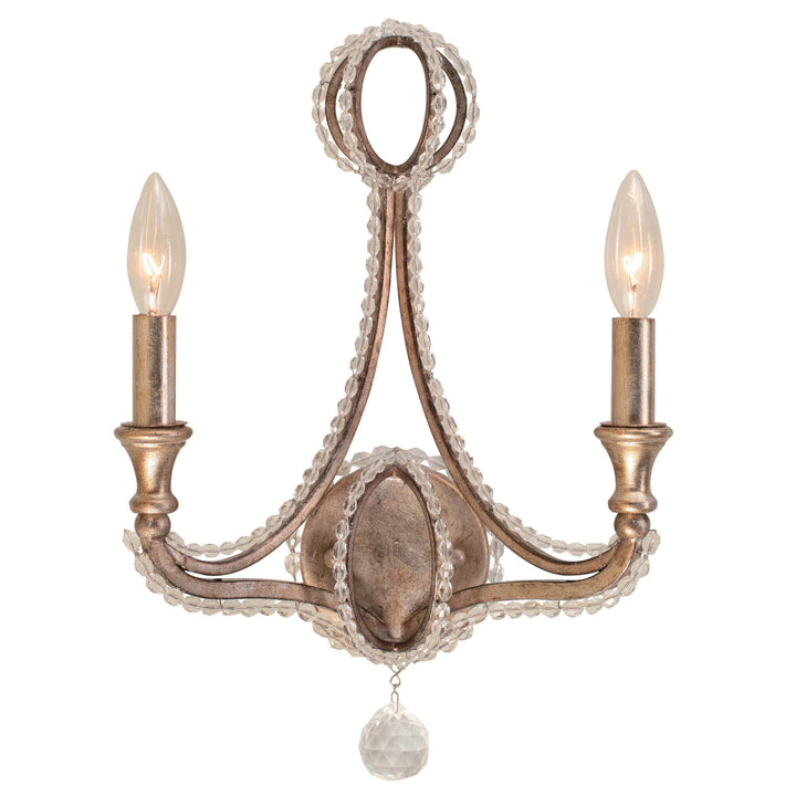 Crystorama Garland 2 Light Distressed Twilight Sconce