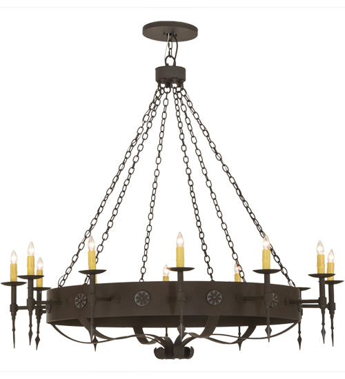 66"W Warwick 12 Lt Chandelier