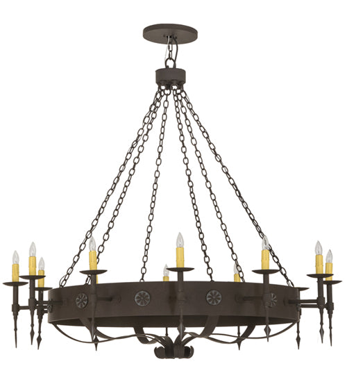 66"W Warwick 12 Lt Chandelier