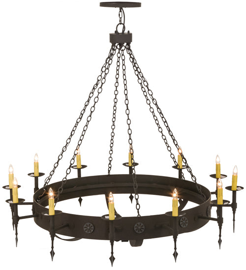 66"W Warwick 12 Lt Chandelier