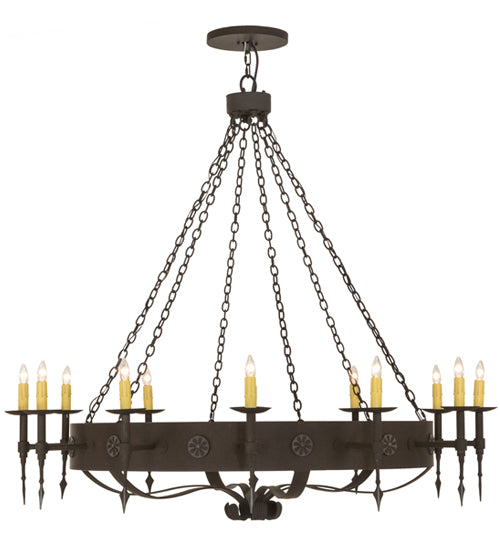 66"W Warwick 12 Lt Chandelier