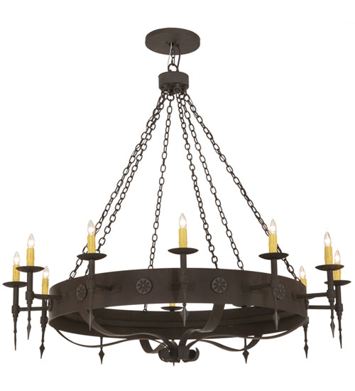 66"W Warwick 12 Lt Chandelier