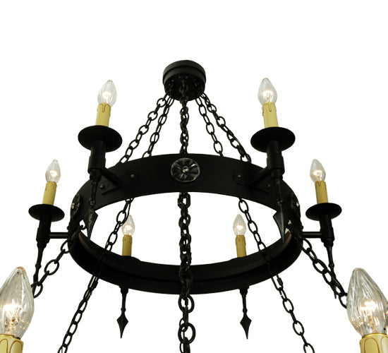 65.5"W Warwick 18 Lt Two Tier Chandelier