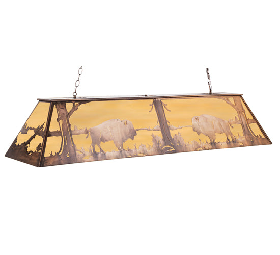 72"L Buffalo Oblong Pendant