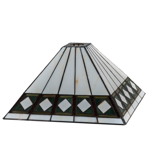 14" Square Diamond Band Mission Shade