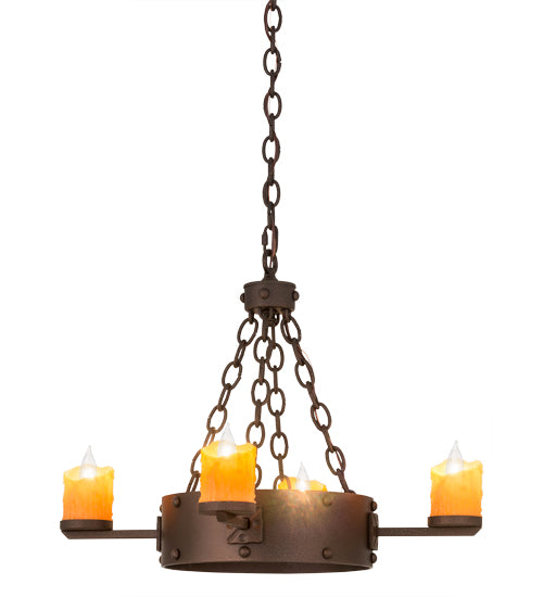 24.5"W Kingston 4 Lt Chandelier