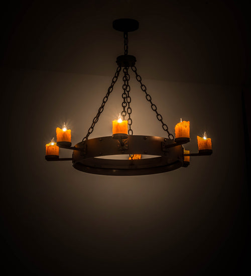 37.5"W Kingston 8 Lt Chandelier