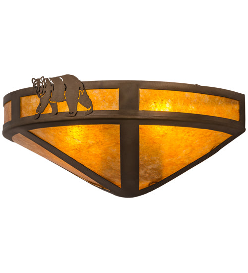 16" Wide Lone Bear Wall Sconce