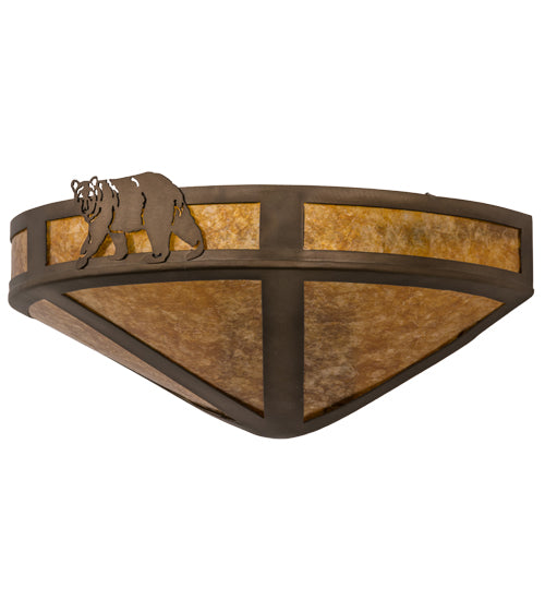 16" Wide Lone Bear Wall Sconce