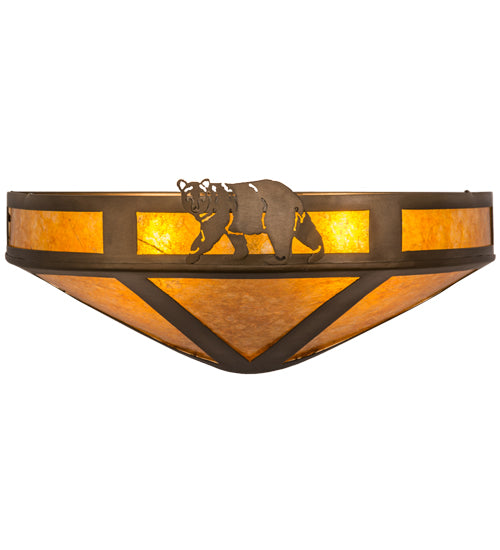 16" Wide Lone Bear Wall Sconce