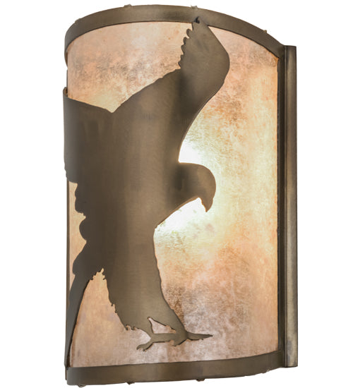 8"W Flying Hawk Right Wall Sconce