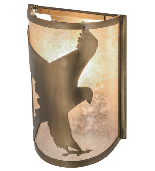 8"W Flying Hawk Right Wall Sconce