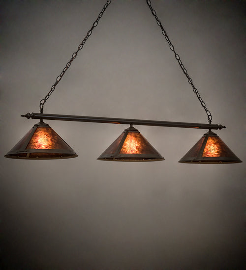 60" Long Sutter 3 Light Island Pendant