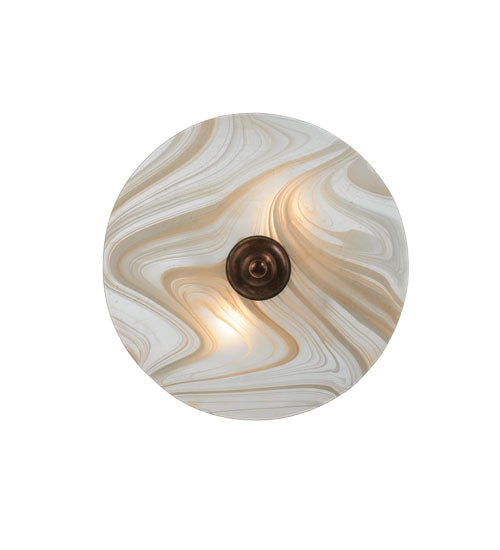 18"W Deco Ball Blush Swirl Semi-Flushmount