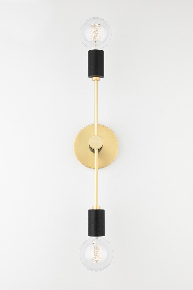 Astrid Wall Sconce - Aged Brass/Dusk Black