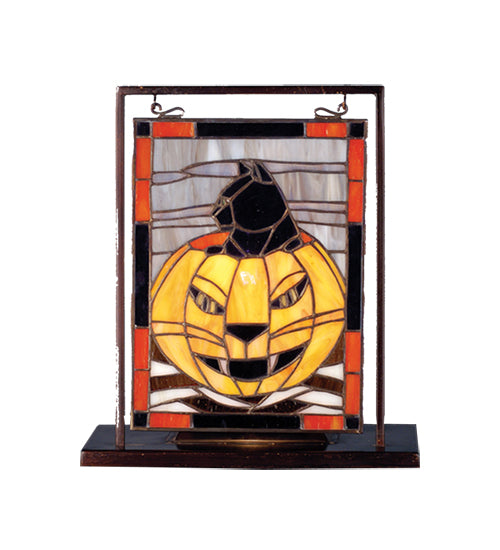 9.5" Wide X 10.5" High Halloween Lighted Mini Tabletop Window