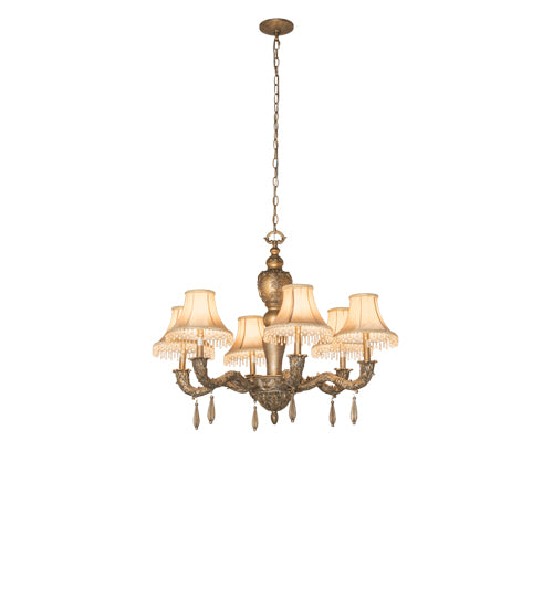 36" Wide Monticello 6 Light Chandelier