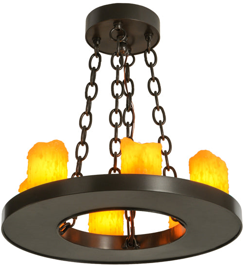 18" Wide Loxley 6 Light Chandelier