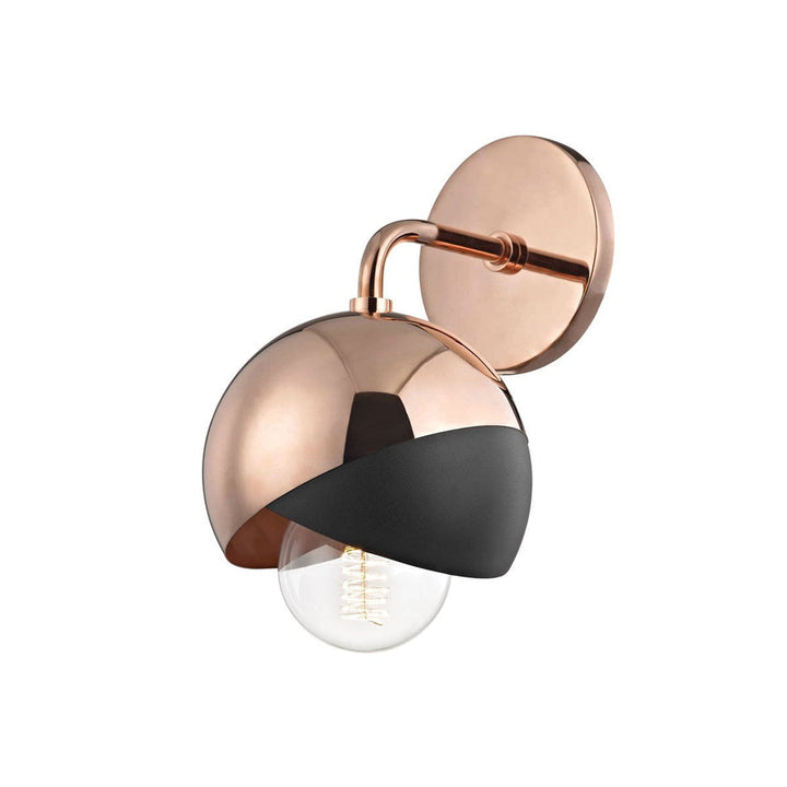 Emma Wall Sconce - Polished Copper/Dusk Black