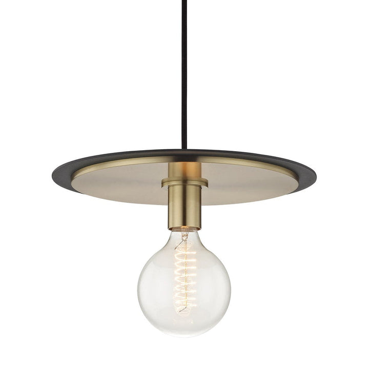 Milo Pendant 10" - Aged Brass/Dusk Black