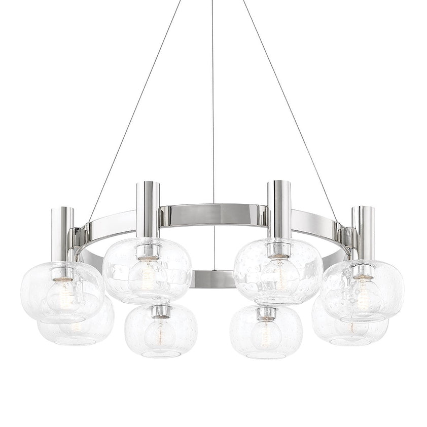 Harlow Chandelier 35" - Polished Nickel