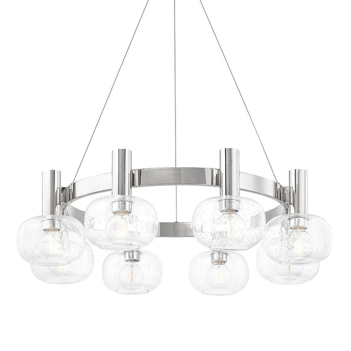 Harlow Chandelier 35" - Polished Nickel