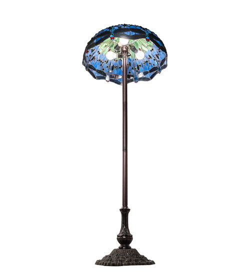 62" High Tiffany Hanginghead Dragonfly Floor Lamp