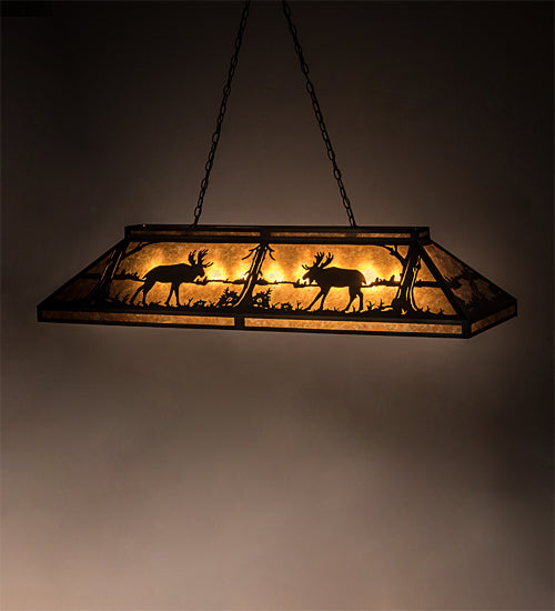 61" Long Moose Oblong Pendant