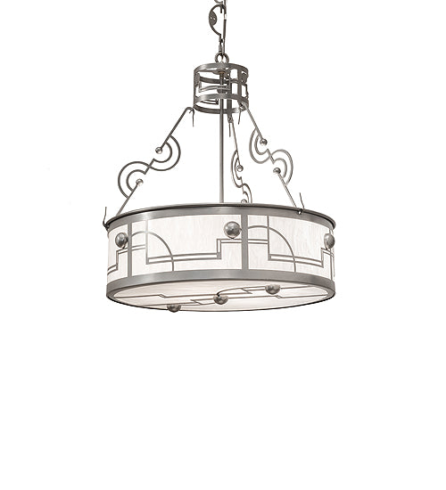 25" Wide Revival Deco Cilindro Inverted Pendant