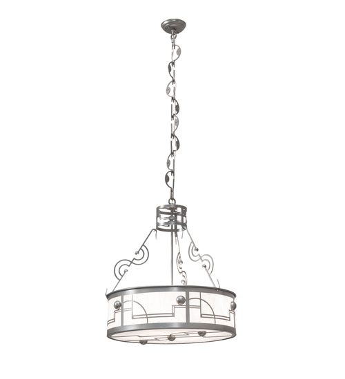 25" Wide Revival Deco Cilindro Inverted Pendant