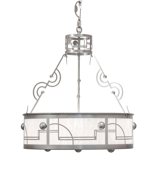 25" Wide Revival Deco Cilindro Inverted Pendant