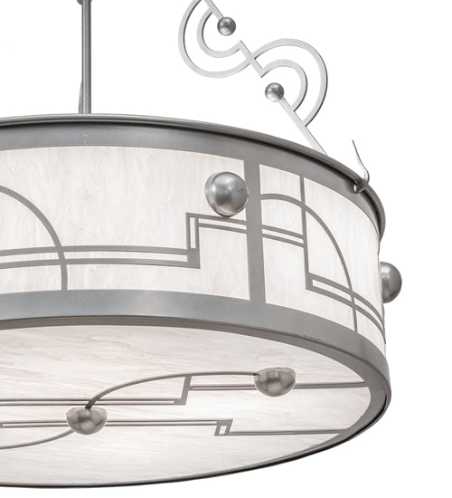 25" Wide Revival Deco Cilindro Inverted Pendant