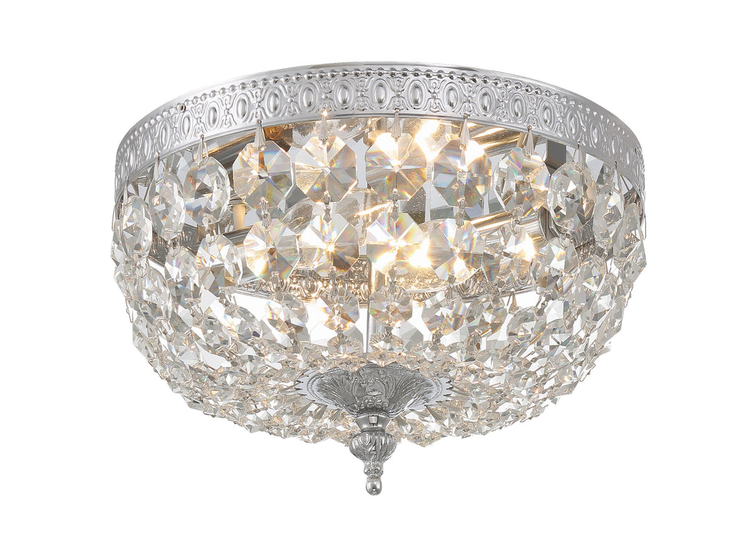 Crystorama 2 Light Spectra Crystal Polished Chrome Flush Mount