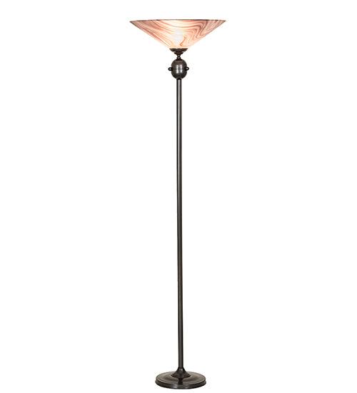 69" High Metro Chambord Swirl Deco Ball Torchiere