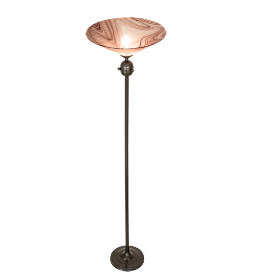 69" High Metro Chambord Swirl Deco Ball Torchiere