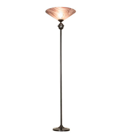 69" High Metro Chambord Swirl Deco Ball Torchiere