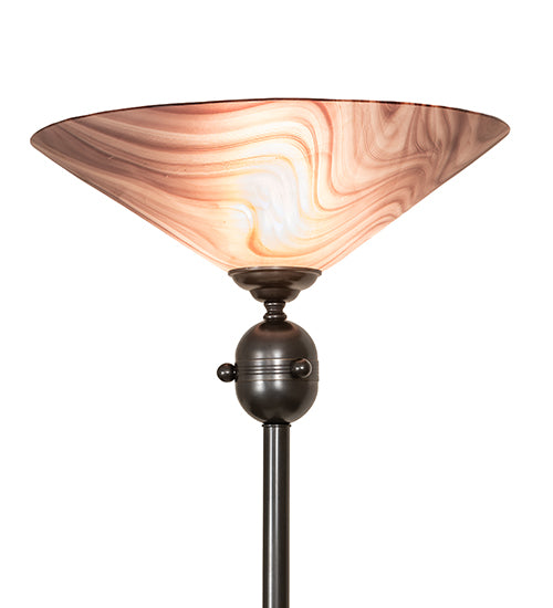 69" High Metro Chambord Swirl Deco Ball Torchiere