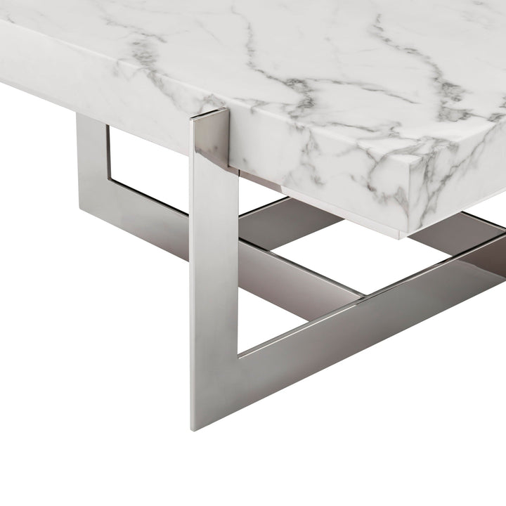 Finesse Decor Marmo Reflection Square Coffee Table