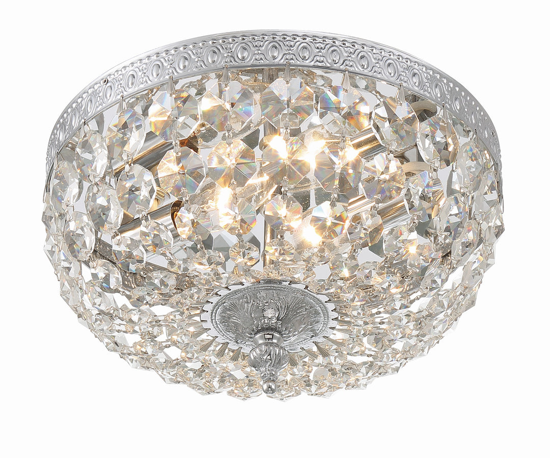 Crystorama Crystorama 2 Light Hand Cut Crystal English Bronze Flush Mount