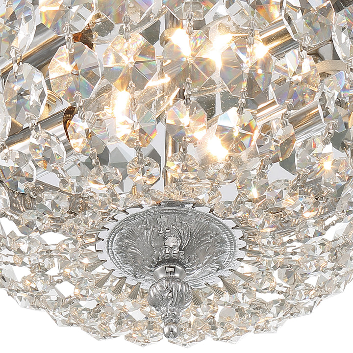 Crystorama Crystorama 2 Light Hand Cut Crystal English Bronze Flush Mount