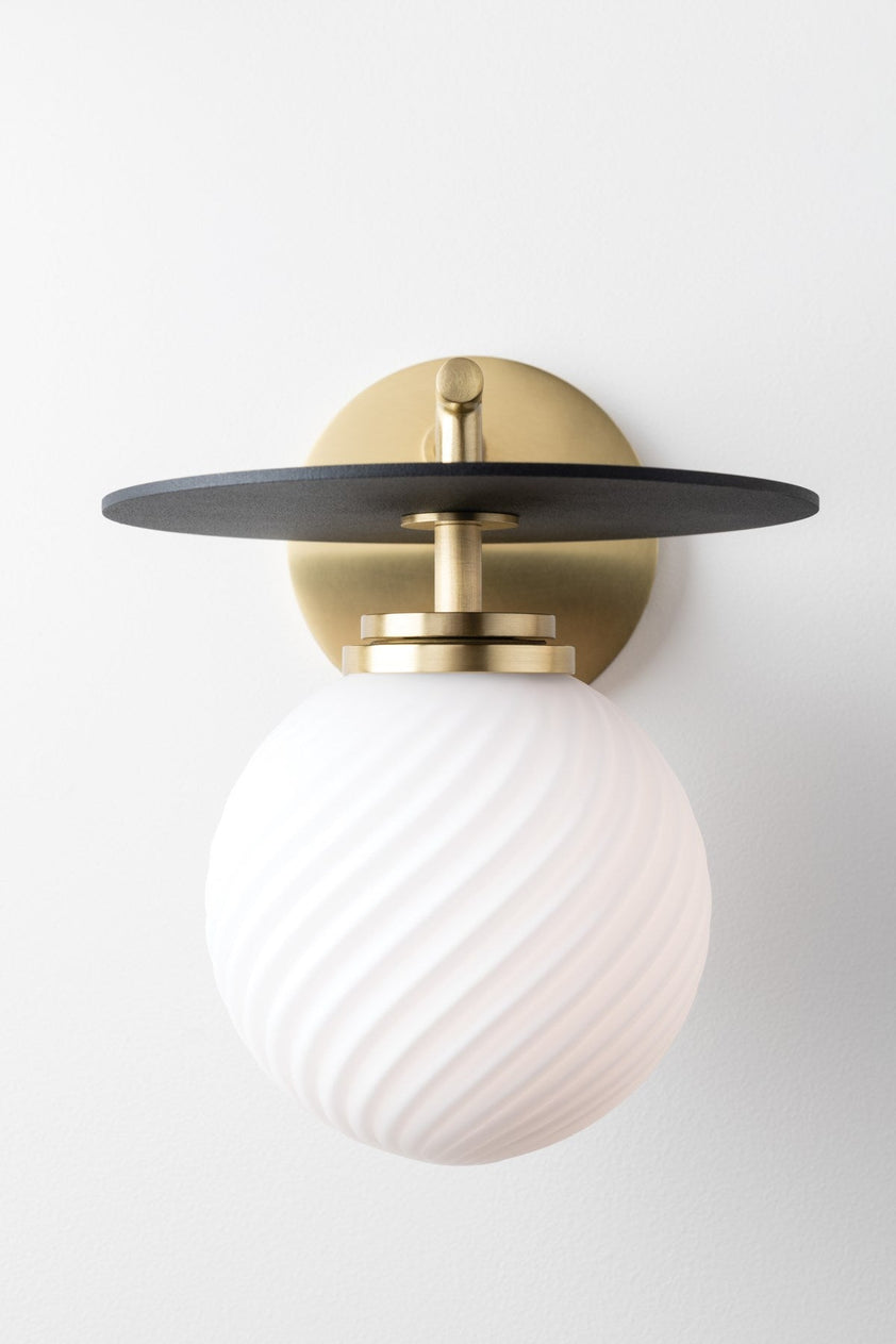 Ellis Wall Sconce - Aged Brass/Dusk Black