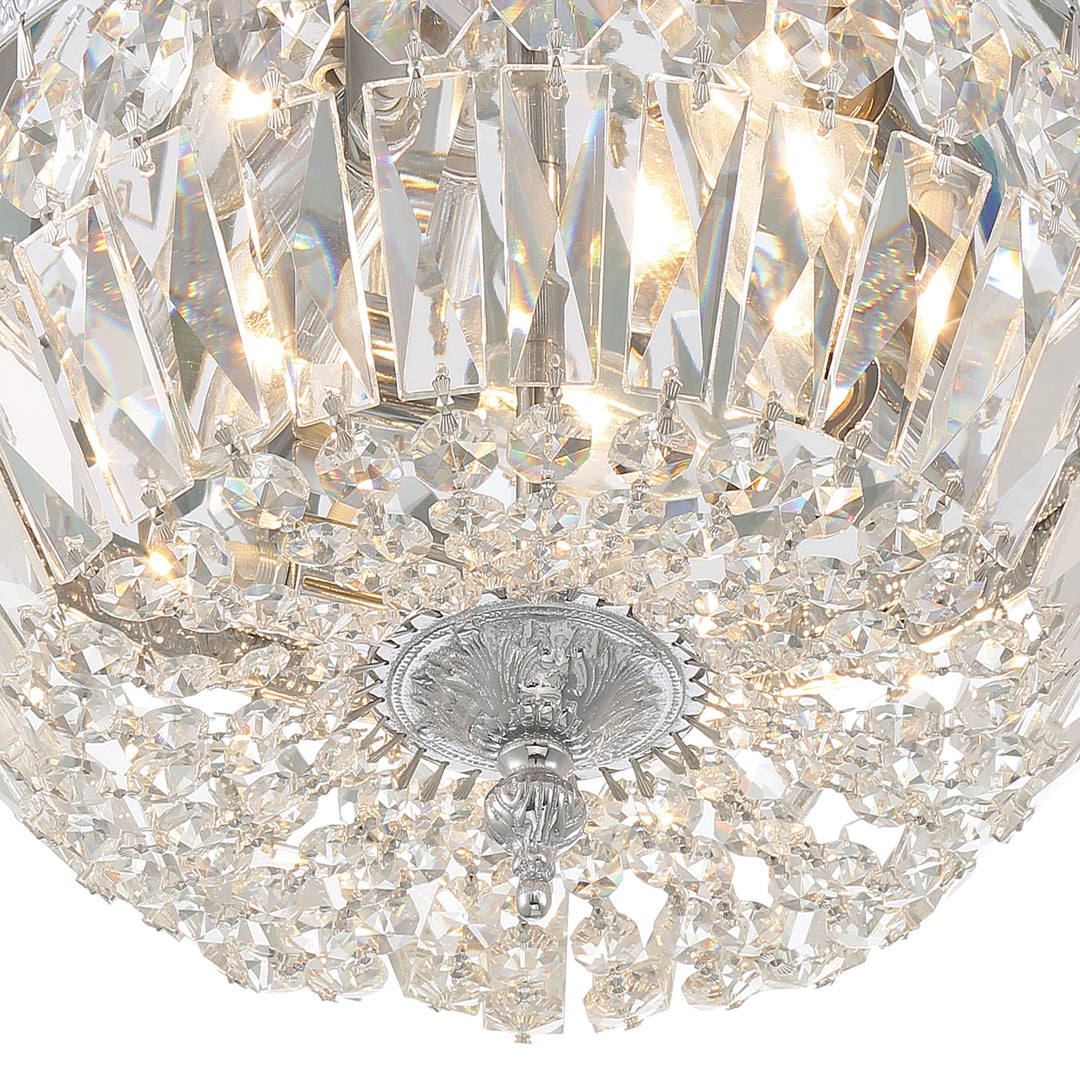 Crystorama Crystorama 3 Light Spectra Crystal English Bronze Flush Mount