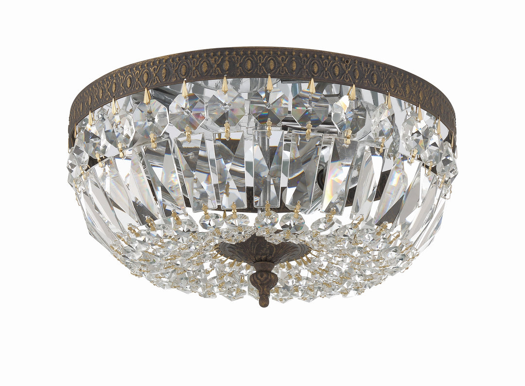 Crystorama Crystorama 3 Light Spectra Crystal English Bronze Flush Mount