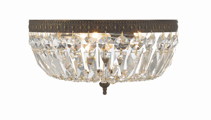 Crystorama Crystorama 3 Light Spectra Crystal English Bronze Flush Mount