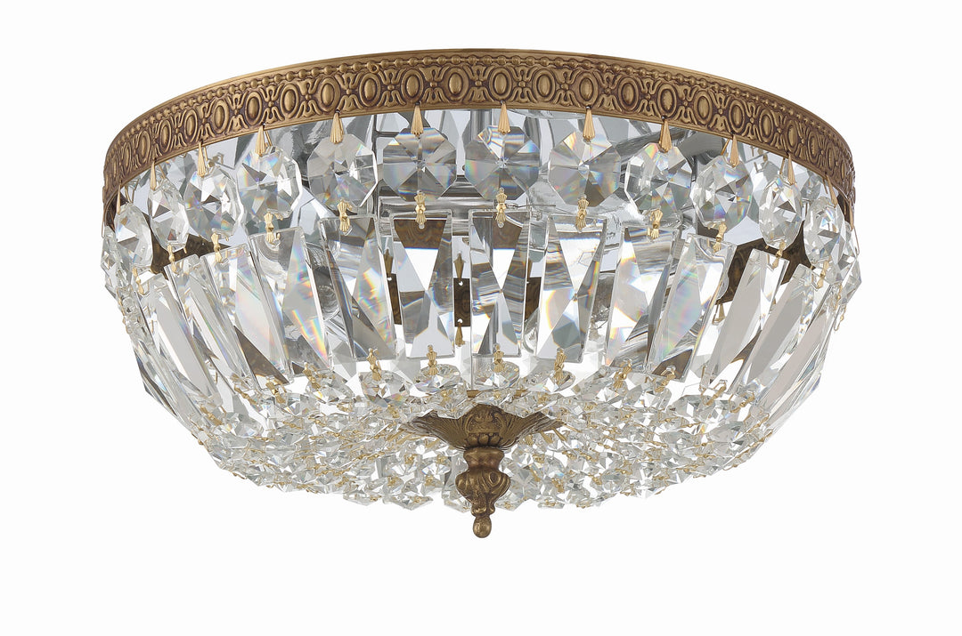 Crystorama Crystorama 3 Light Spectra Crystal English Bronze Flush Mount