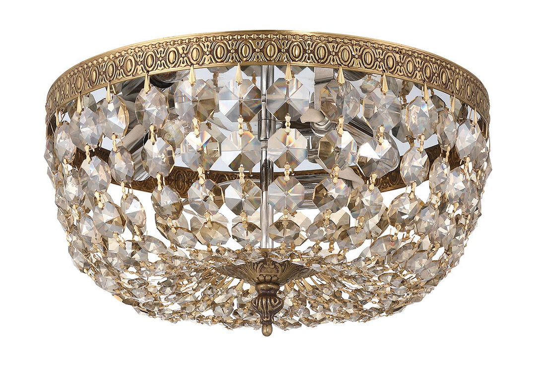 Crystorama Crystorama 3 Light Spectra Crystal English Bronze Flush Mount