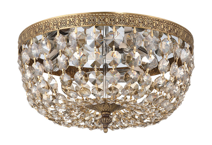 Crystorama Crystorama 3 Light Spectra Crystal English Bronze Flush Mount