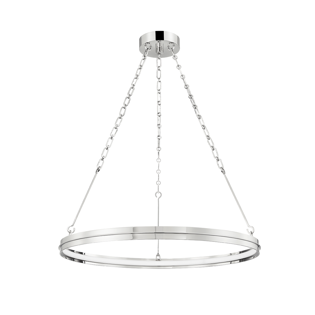 Rosendale Small L Chandelier - Polished Nickel