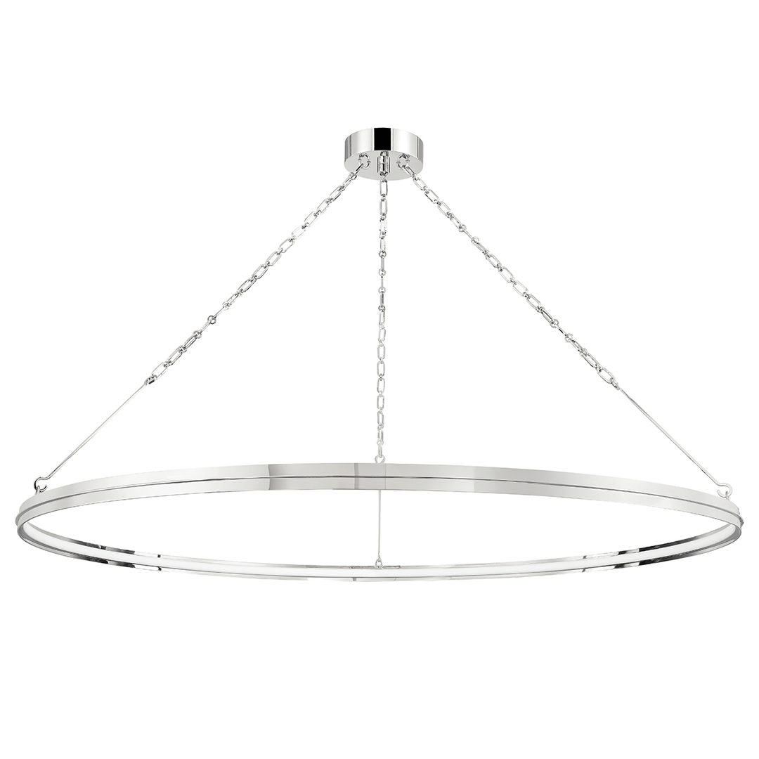 Rosendale Large L Chandelier - Polished Nickel