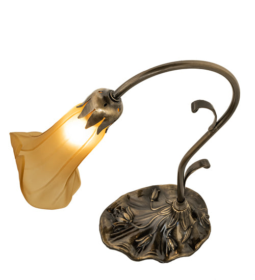 15" High Amber Pond Lily Accent Lamp